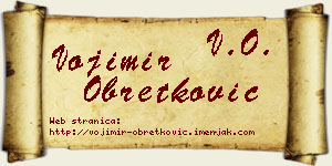 Vojimir Obretković vizit kartica